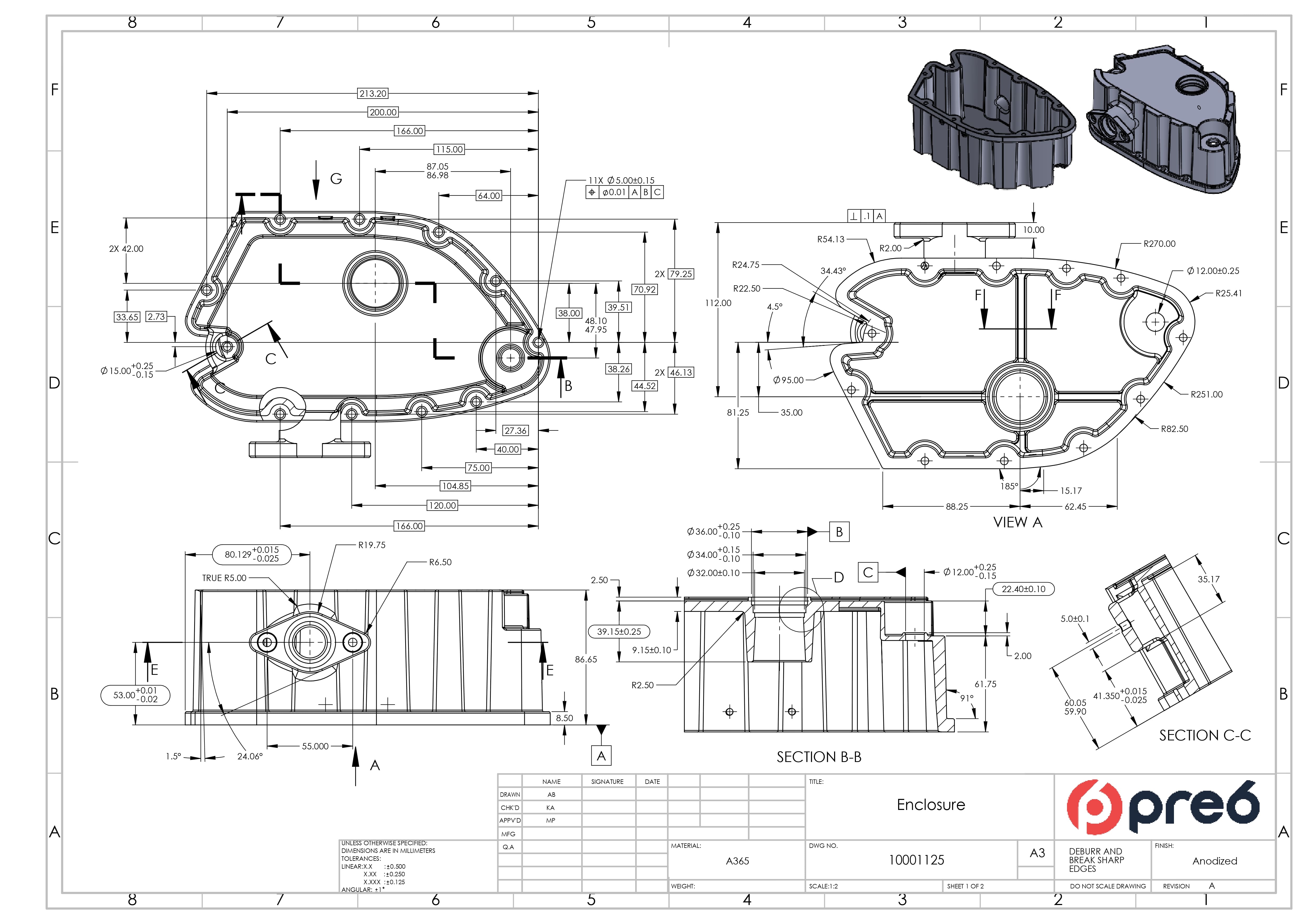 Original engineering drawing