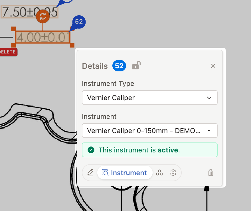 Calibration tracking in instrument assignment